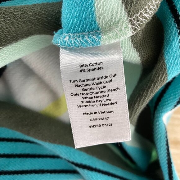 T By Talbots Dress Sleeveless Striped Cotton Blend NWT‎ Women's XLP Flawed - Picture 12 of 12